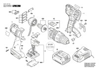 Bosch 3 601 JD7 100 Gsb 18 V-Ec Cordl Perc Screwdr 18 V / Eu Spare Parts